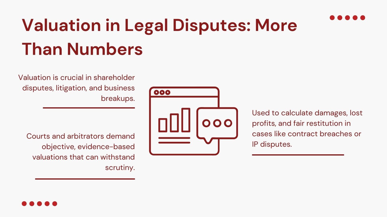 Valuation for Disputes Legal Needs
