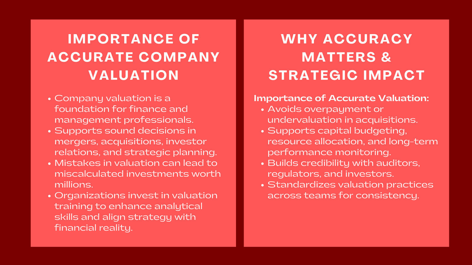 Corporate Training How to Value a Company Accurately