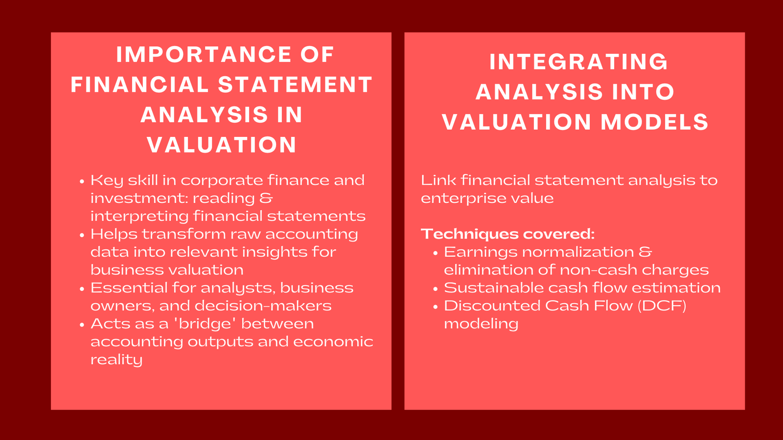 Financial Statement Analysis for Business Valuation Training Module