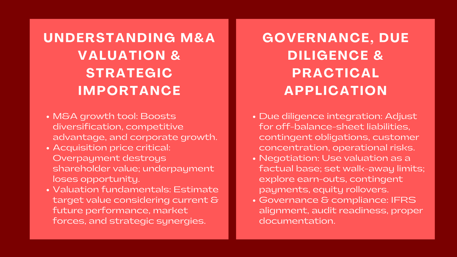 M&A Valuation Training Determining the Right Acquisition Price
