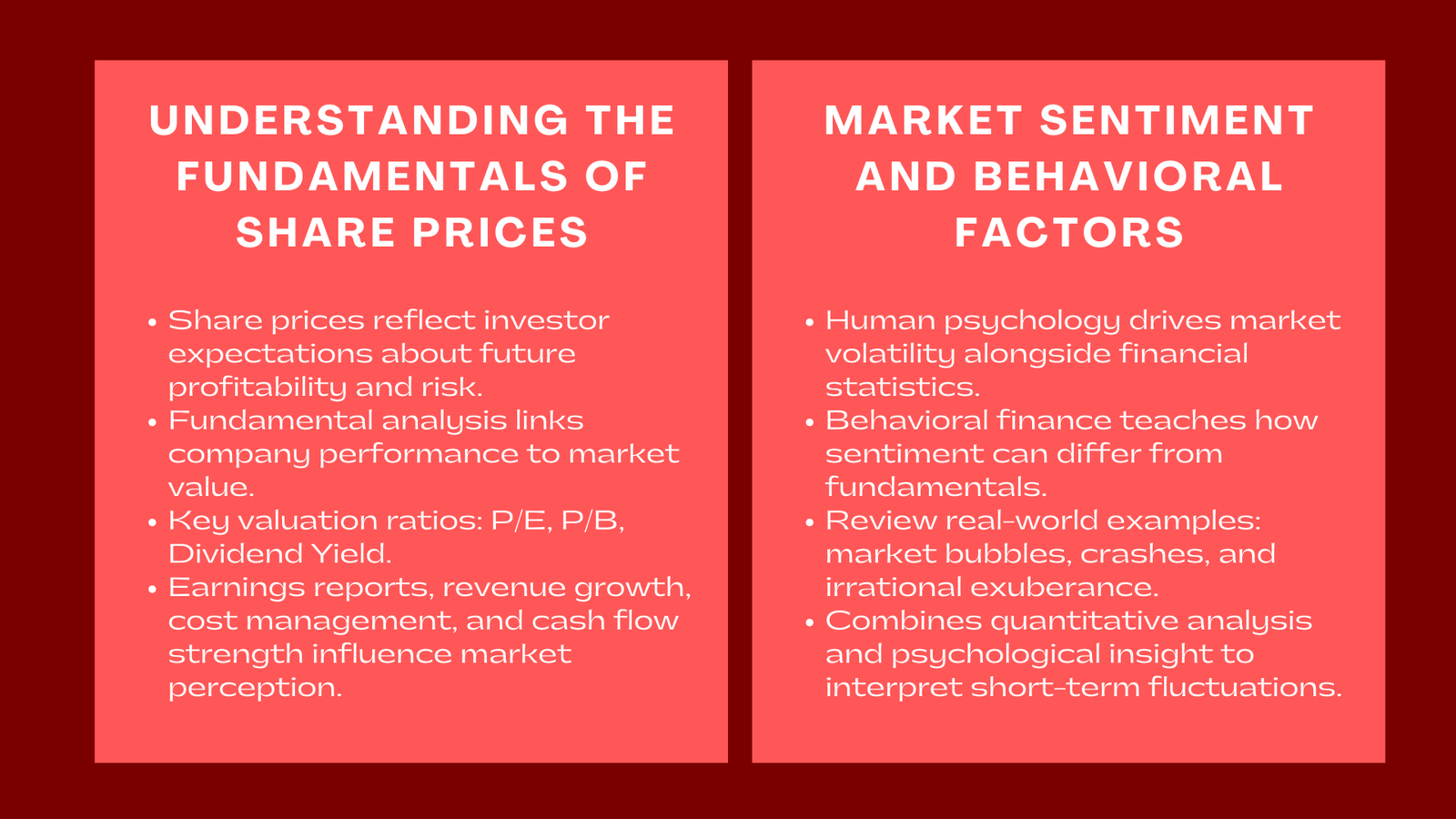 Share Price Analysis Training Factors Influencing Market Value